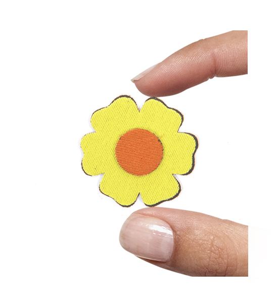 (1 pezzo) Sagoma in neoprene "Fiorellino" - Arancio e giallo - Clicca l'immagine per chiudere